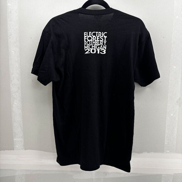 Electric Forest 2013 Music Festival Shirt Rothbury Michigan Rare Black Size M - Picture 4 of 5